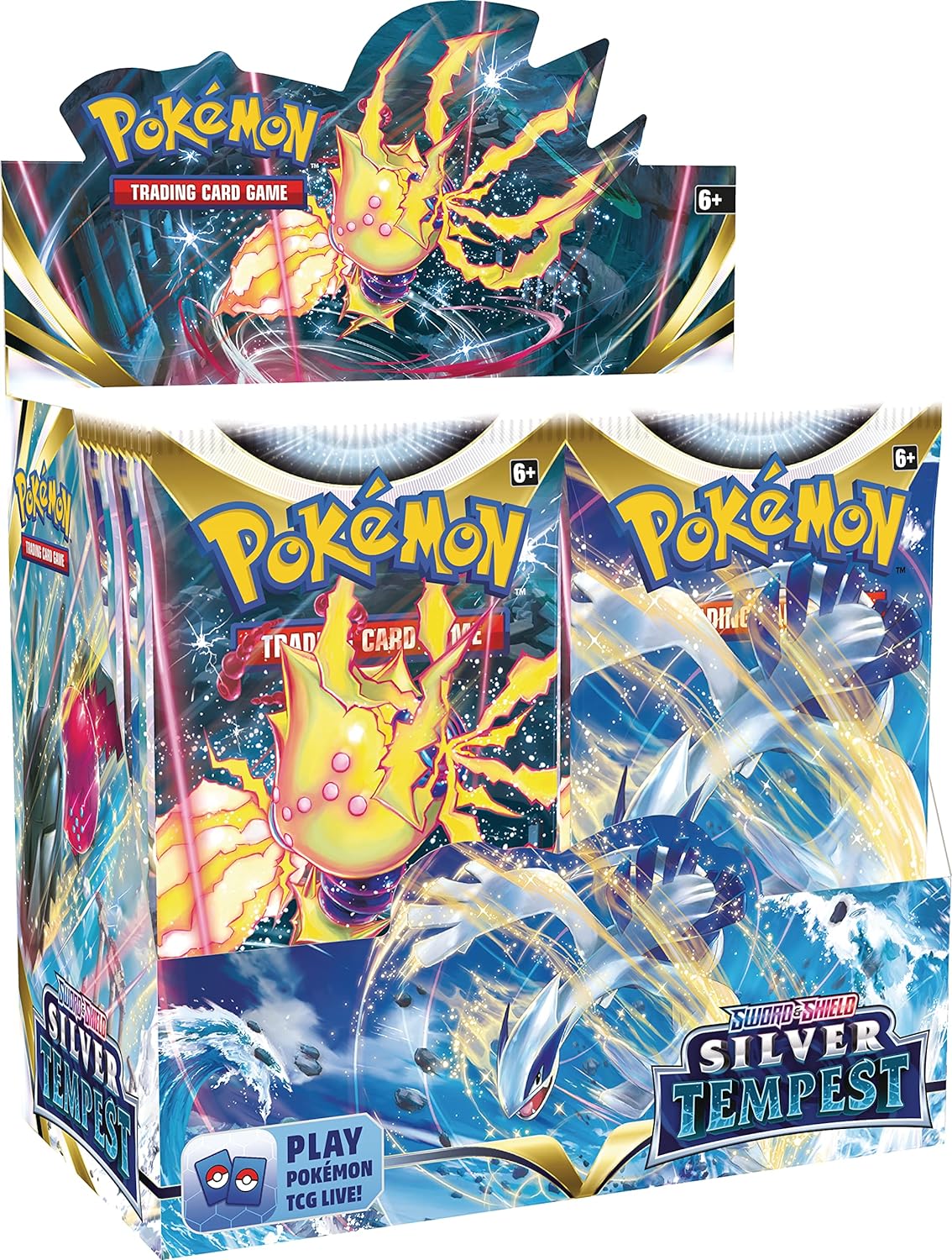 Pokémon- Tempête argentée Booster Box, 183-86091, Mehrfarbig/Meereswellen (Ocean Tides)